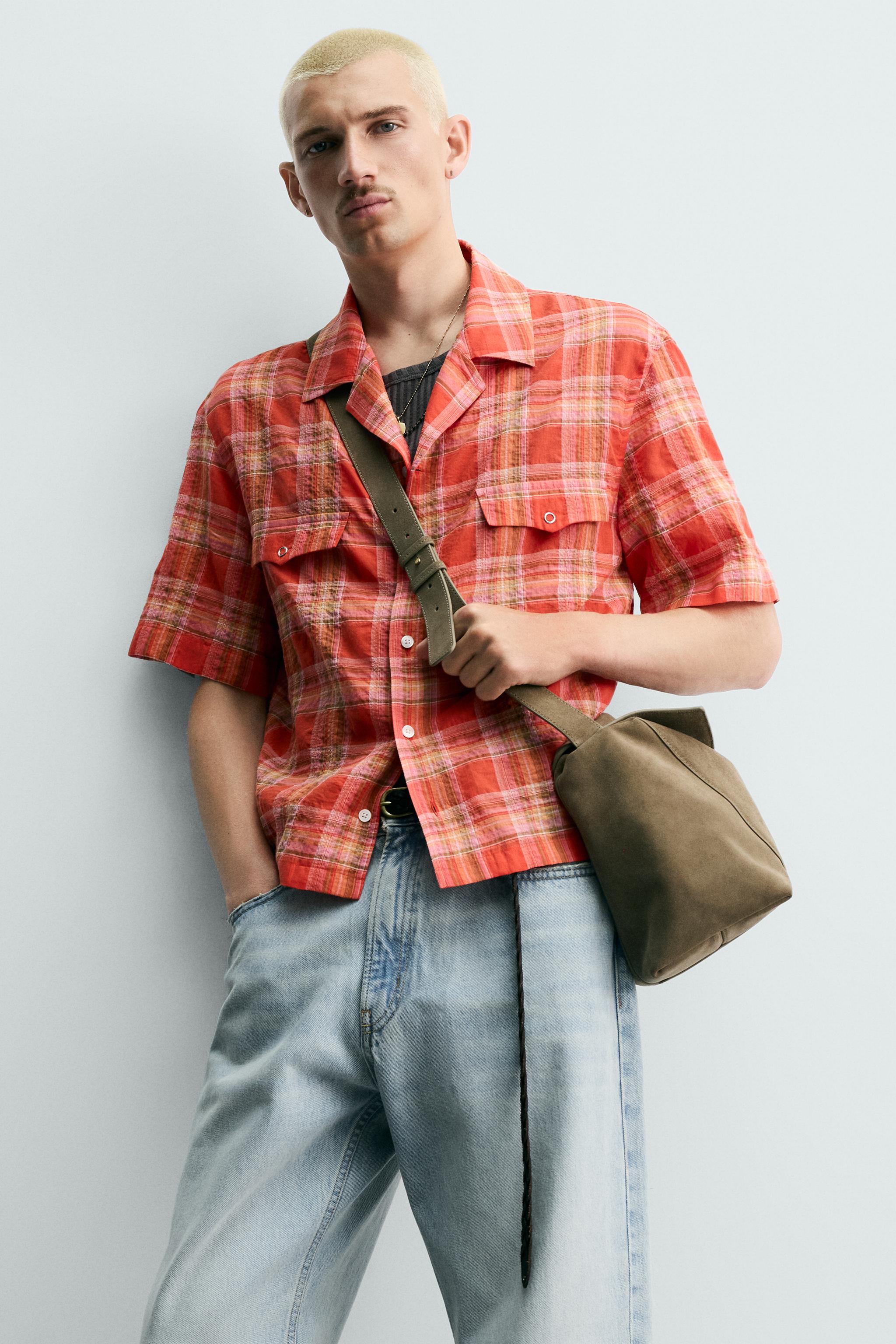 RELAXED FIT PLAID SHIRT